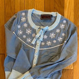 Winter themed holiday cardigan